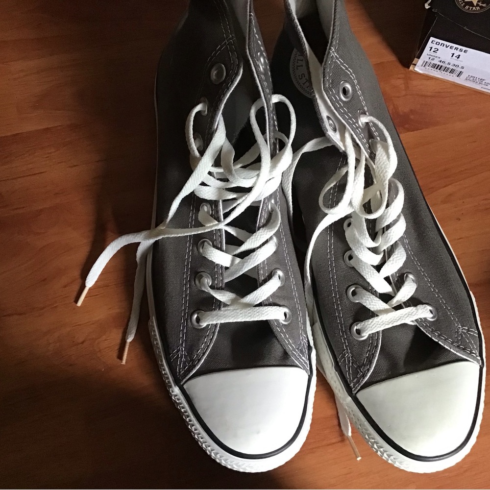 Like New Charcoal High Top Converse-Men size 12